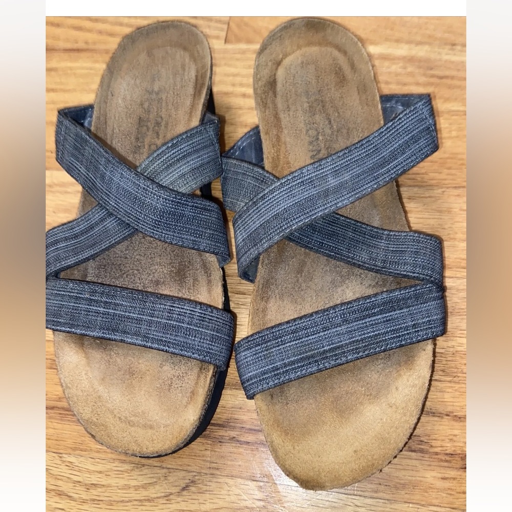 NAOT leather slip on sandals size 8